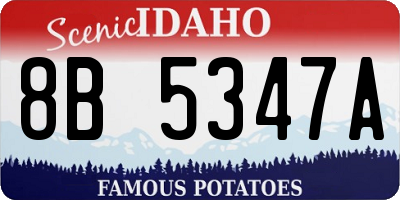 ID license plate 8B5347A