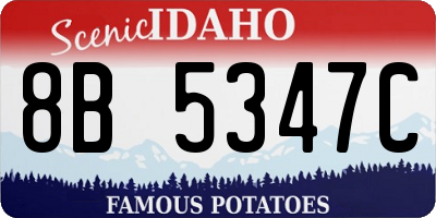 ID license plate 8B5347C