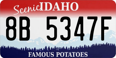 ID license plate 8B5347F
