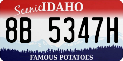 ID license plate 8B5347H