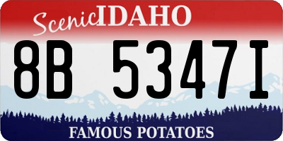 ID license plate 8B5347I