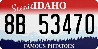 ID license plate 8B5347O