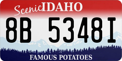 ID license plate 8B5348I