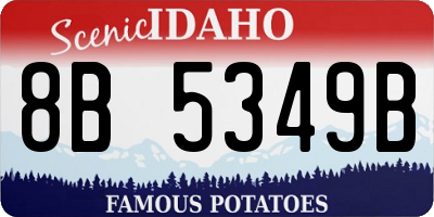 ID license plate 8B5349B