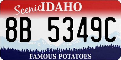 ID license plate 8B5349C