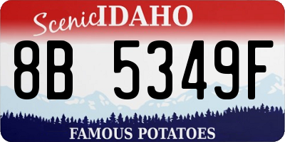 ID license plate 8B5349F