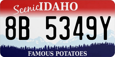 ID license plate 8B5349Y