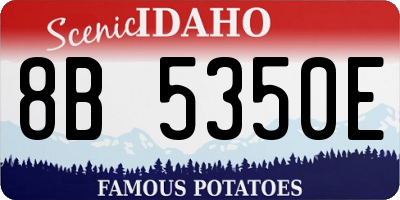 ID license plate 8B5350E