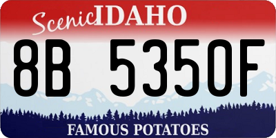 ID license plate 8B5350F