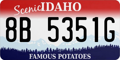 ID license plate 8B5351G
