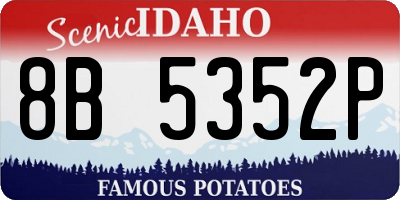 ID license plate 8B5352P