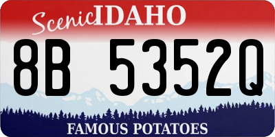 ID license plate 8B5352Q