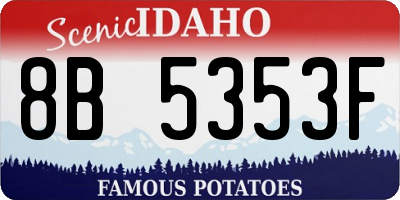 ID license plate 8B5353F