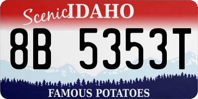 ID license plate 8B5353T