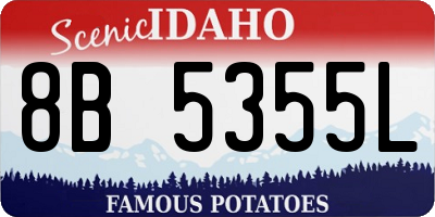 ID license plate 8B5355L