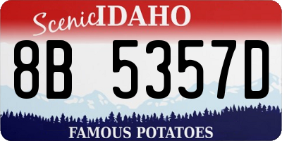 ID license plate 8B5357D
