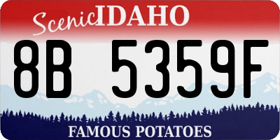 ID license plate 8B5359F