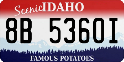 ID license plate 8B5360I