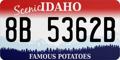 ID license plate 8B5362B