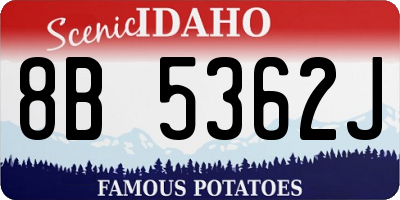 ID license plate 8B5362J