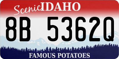 ID license plate 8B5362Q