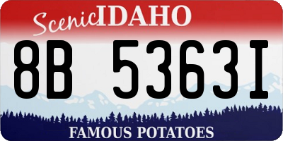 ID license plate 8B5363I