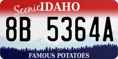 ID license plate 8B5364A