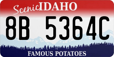 ID license plate 8B5364C