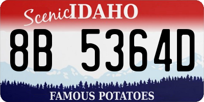 ID license plate 8B5364D