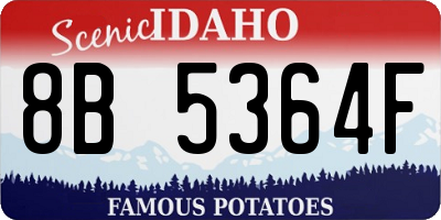 ID license plate 8B5364F