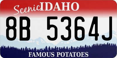 ID license plate 8B5364J