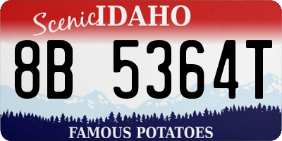 ID license plate 8B5364T