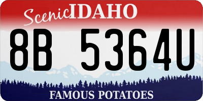 ID license plate 8B5364U