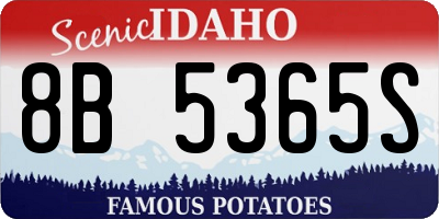ID license plate 8B5365S