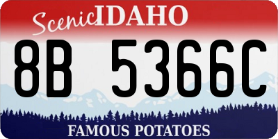 ID license plate 8B5366C