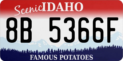 ID license plate 8B5366F