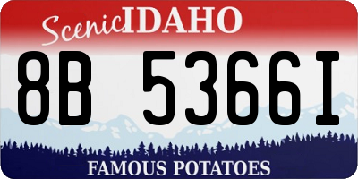 ID license plate 8B5366I