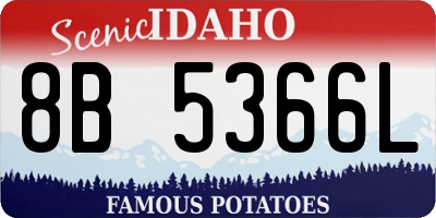 ID license plate 8B5366L