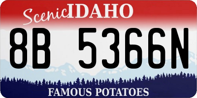 ID license plate 8B5366N