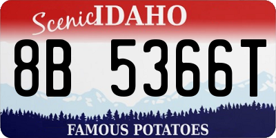 ID license plate 8B5366T