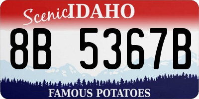 ID license plate 8B5367B
