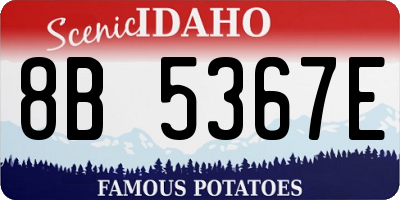 ID license plate 8B5367E