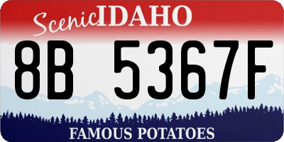 ID license plate 8B5367F