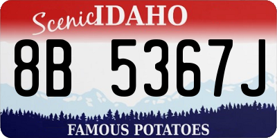 ID license plate 8B5367J