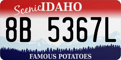 ID license plate 8B5367L