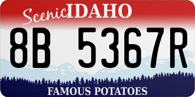 ID license plate 8B5367R