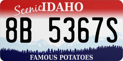 ID license plate 8B5367S