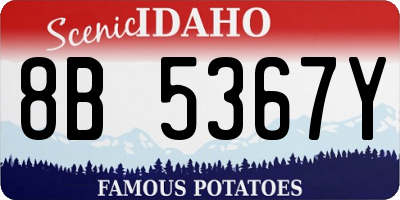 ID license plate 8B5367Y