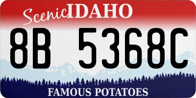ID license plate 8B5368C