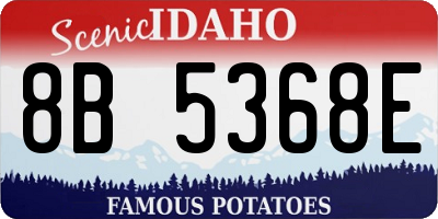 ID license plate 8B5368E